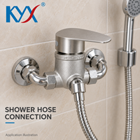 Robinet de douche de bain en acier inoxydable 304, grand débit, anti-corrosion, pour baignoire et douche, mélange eau chaude et froide