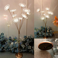 Lumières décoratives papillon pour mariage, fleurs en acrylique cristal, oiseaux électroplaqués, lumières de guidage pour allée, décoration de mariage