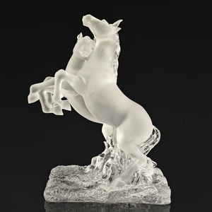 Fabrika toptan özel el yapımı kristal el sanatları heykel kristal cam at heykelleri kristal at şekil - Product Image 1