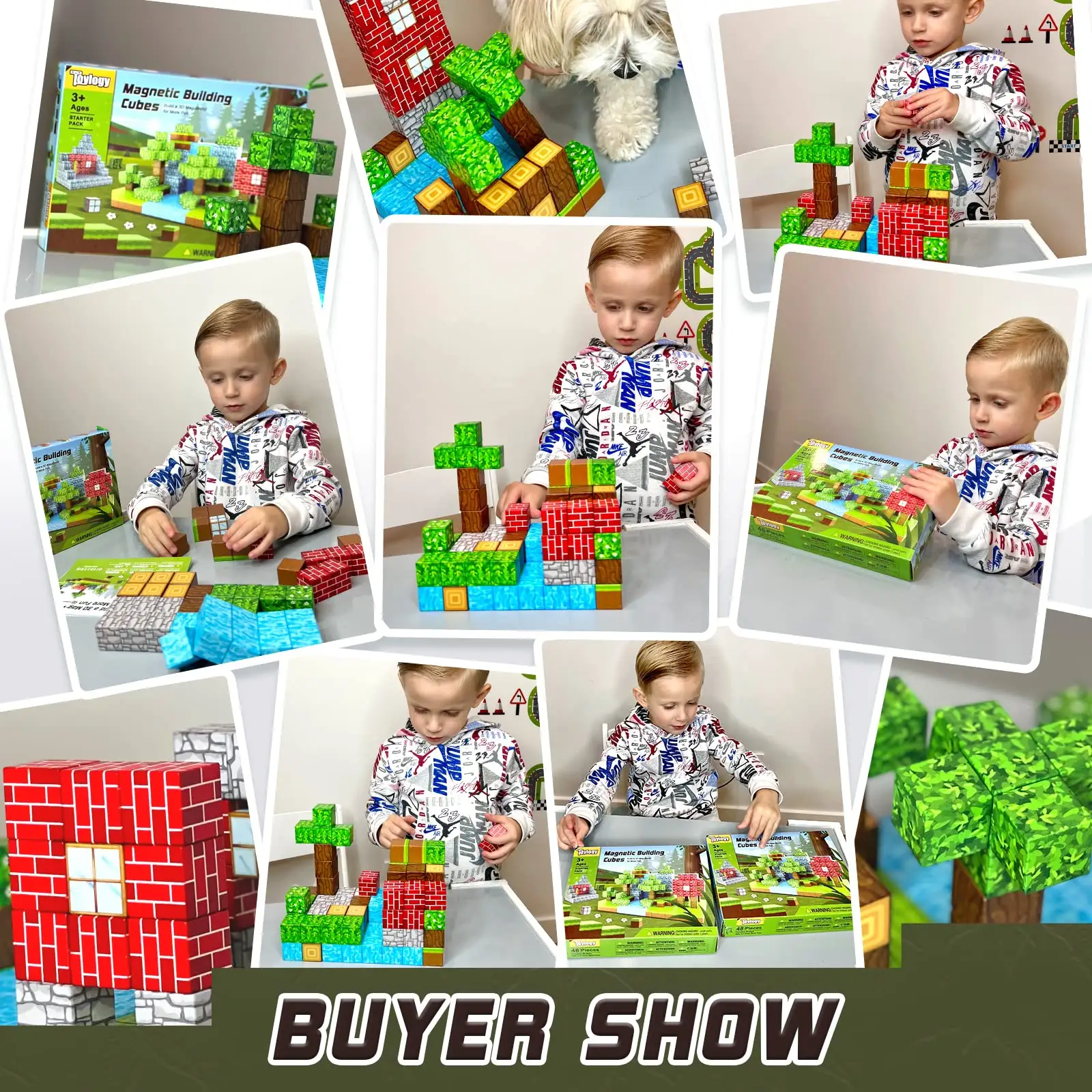 The latest design magnetic Building Blocks Build the world set Montessori Toddler sensory toys Fidget Cube building toys
