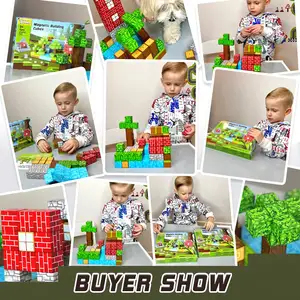 O mais recente design magnético Building Blocks Construir o conjunto mundial Montessori Toddler brinquedos sensoriais Fidget Cube construção brinquedos