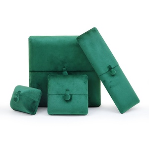 Wholesale Luxury Double Open Jewelry Gift Box Velvet Jewelry Packaging Box <b>Earring</b> Bracelet Necklace Ring Pack <b>case</b> - Product Image 5