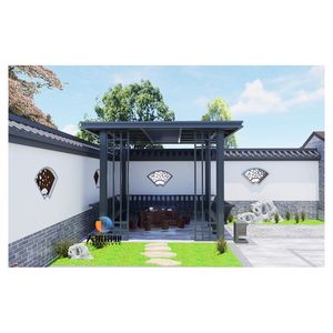 Gazebo Moderno y Sencillo de Aleación de Aluminio con Detalles de Volantes <span class=keywords><strong>en</strong></span> Cobre, Anticorrosión, Tamaño Personalizable para Eventos de Boda - Product Image 6