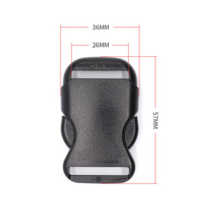 Plastic Single Pull Buckle 26Mm Black <b>Webbing</b> <b>Strap</b> Clip For Backpack Lanyard Bag Accessories - Product Image 3