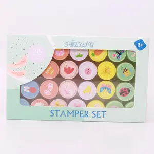 Shinyway 26Pcs Easter Plastic Stempel Set Grappig Briefpapier Speelgoed Zelfinktende Stempel Voor Kinderen