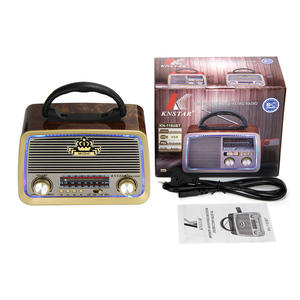 Factory Retro BT Multi Band Radio 5W 170x80x140mm 30 Preset Stations Disco Light <b>USB</b> TF Card for Home Outdoor Audio - Product Image 6