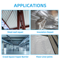 Cinta de Sellado con Barrera de Vapor de Grado Industrial, Cinta de Construcción Impermeable de Alta Adhesión para Aislamiento y Juntas de Sótanos