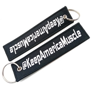 Llavero Jet Tag Personalizado de Doble Cara con Logotipo Grabado, Llavero Bordado, Etiqueta Tejida, Llaveros de Tela en Blanco, Llavero Jet Tag, Mosquetones - Product Image 5
