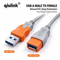 Kabel Ekstensi USB 2.0 USB A Male ke Female 480Mbps Kabel Data untuk Komputer Laptop Printer
