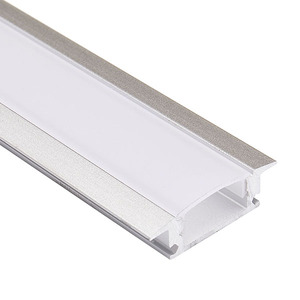 Profilé LED linéaire encastré à bride, <span class=keywords><strong>prix</strong></span> d'usine, éclairage LED encastré pour plafond, profilé en aluminium décoratif avec couvercle en PC - Product Image 1