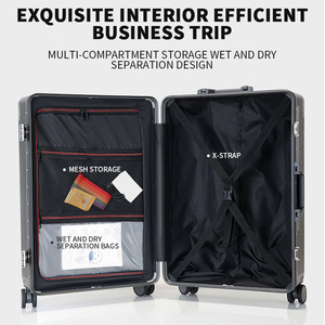 레저 및 비즈니스 기내 휴대용 노트북 운반을 위한 바퀴가 달린 맞춤형 하드 엣지 회전 소형 여행 가방 - Product Image 2