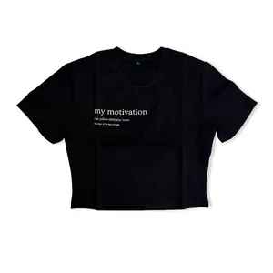 เสื้อยืดคอกลมพื้นฐานแบบกำหนดเองสำหรับผู้หญิง สีขาว พิมพ์ลาย DTG เสื้อยืดเปล่าสำหรับฤดูร้อน เสื้อยืดธรรมดา ผ้าฝ้ายหวี 100% คอกลม เสื้อยืดผู้หญิง - Product Image 1