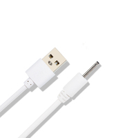 Câble de charge tressé blanc 1m en micro PVC TPE du fabricant, convertisseur d'alimentation DC2006, accessoires connecteur USB 5V DC3.5mm