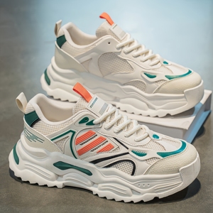 Chaussures de sport décontractées tendance pour hommes à semelle épaisse, à la mode, polyvalentes, antidérapantes, en tissu respirant - Product Image 1