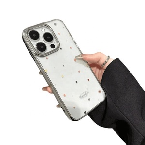 <span class=keywords><strong>Funda</strong></span> para Teléfono <span class=keywords><strong>13</strong></span>, X con Diseño Transparente Electrochapado, Protección Antigolpes, Corazón Colorido para 16 Pro, 15 Pro Max - Product Image 5