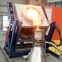 Fourneau à induction compact pour la fusion du fer, utilisé en fonderie, pour la fonte du fer brut et de l'acier inoxydable, à vendre