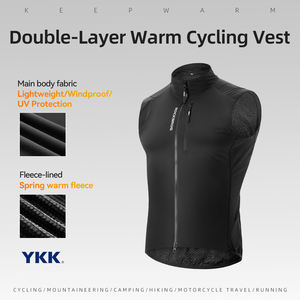 ROCKBROS Gilet de cyclisme <span class=keywords><strong>sans</strong></span> manches léger pour vélo de <span class=keywords><strong>route</strong></span> de montagne Coupe-vent thermique <span class=keywords><strong>Veste</strong></span> coupe-vent pour l'automne/hiver - Product Image 1