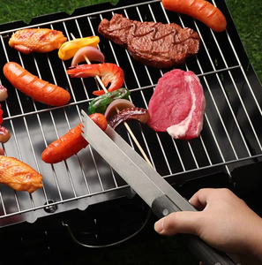 Accessoires et outils de <span class=keywords><strong>barbecue</strong></span> en métal Fournitures de jardin en bois pour gril de foyer Ensemble d'accessoires pour <span class=keywords><strong>barbecue</strong></span> - Product Image 2