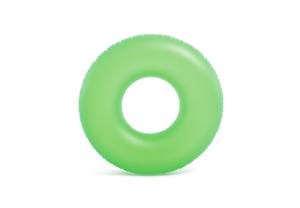 Bouée ronde <span class=keywords><strong>transparente</strong></span> fluorescente INTEX 59262, jeu d'été, flotteur pour bébé, anneau de natation - Product Image 2