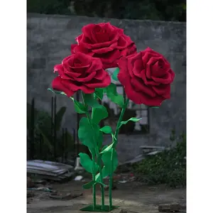 IFG eventi di nozze decorazioni per feste alte materiale Eva rosso gigante fiori artificiali rosa