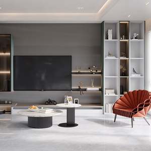 Meuble TV LED élégant et pratique avec un grand espace de rangement, design moderne pour salon et hôtel, en bois, convient aux téléviseurs de 65 pouces - Product Image 3