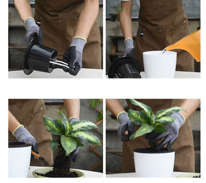 <span class=keywords><strong>Maceta</strong></span> de riego automático con logotipo, <span class=keywords><strong>maceta</strong></span> china de plantación sencilla personalizada para decoración de jardín interior y <span class=keywords><strong>exterior</strong></span>, blanca y moderna, 63g - Product Image 6