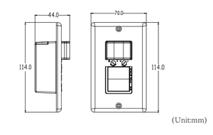 สวิตช์ไฟอัจฉริยะติดผนัง pdlux PD-PIR124-V3เซ็นเซอร์ตรวจจับการเคลื่อนไหว PIR - Product Image 2