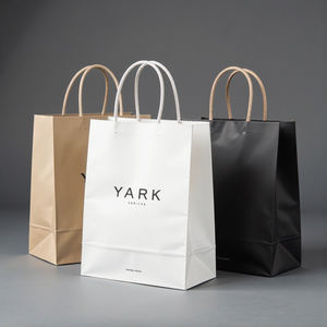 Bolsa de Compras de Papel Kraft Marrón Lisa con Impresión Personalizada, Bolsas de Papel con Asas de Cuerda Trenzada y Logotipo Propio - Product Image 6