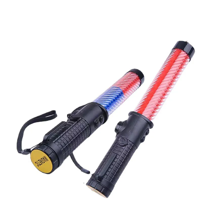 battery traffic rechargeable warning green flashing 26 54cm safety red traffic signal control guiding light safety wand baton