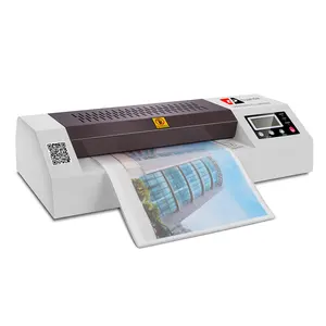 Huanda HD-260E Huanda A4 A5 आकार प्लास्टिक कार्ड Laminator Laminating फिल्म रोल गर्म Laminating मशीन