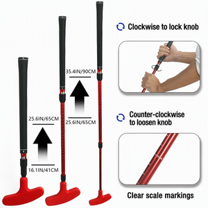 Putter de golf réglable couleur personnalisée <span class=keywords><strong>Mini</strong></span> putter à double face tête en caoutchouc Golf pratique Club Putter pour enfants - Product Image 3