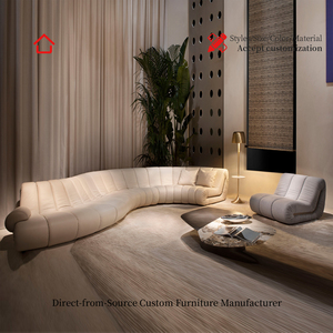 Divano Componibile in Tessuto Personalizzabile, Design Moderno e Minimalista di Lusso, Set Modulare Creativo per Soggiorno, Arredamento Premium - Product Image 5