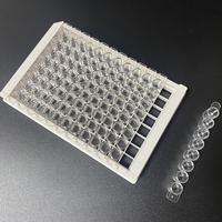 Stérilisé 96 puits Tc traité détachable laboratoire utiliser la plaque Elisa blanche