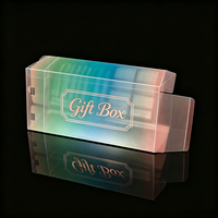 Emballage en plastique pliable transparent en PET recyclable personnalisé pour la présentation de thé, de café et de boissons, et les coffrets cadeaux