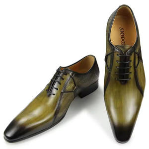 Zapatos Oxford Italianos Personalizados al por Mayor para Hombre, Zapatos Casuales de Otoño para Exteriores que Aumentan la Estatura, Zapatos Clásicos para Boda y Fiesta - Product Image 3
