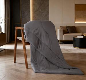 Couverture rafraîchissante pour les personnes qui ont chaud la nuit, légère et respirante pour l'été, couette douce double face avec sac de transport, bleu - Product Image 6