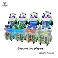 Máquina de Juegos Arcade 3 en 1 Happy Panda: Simulador de Carreras de Caballos, Juego de Tiro y Pesca, Operada con Monedas para Centros de Juegos Arcade