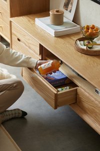 A1081 Soporte de <span class=keywords><strong>TV</strong></span> de madera de roble macizo de estilo nórdico-Muebles de sala de estar de lujo - Product Image 4