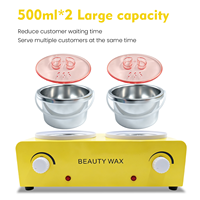 Chauffe-cire professionnel double, machine à cire à double réservoir à fusion rapide pour cire dure et épilation en salon