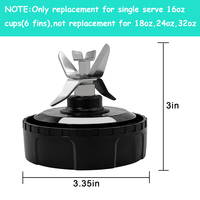 Blap — ensemble de lame d'extraction adaptée à Ninja, 6 dérives, manche de remplacement, tasse 16oz, Compatible avec ulti Ninja BL660 BL663 BL663CO BL665Q
