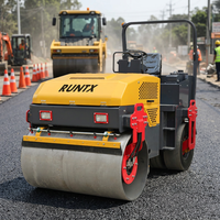 Rouleau vibratoire routier RUNTX de 4 tonnes à haute fréquence pour le compactage de l'asphalte et du sol