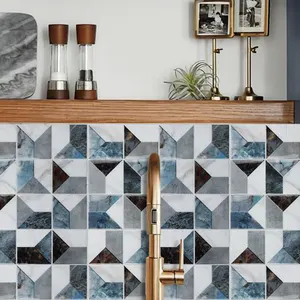 Waterproof 3d Peel And Stick Mirror Pvc Self Adhesive Mosaic Wall Tiles Stickers