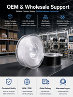Filament PETG 110C 1,75 mm, faible déformation, transparent, qualité industrielle, matériau d'impression 3D, bobine de 1 kg pour pièces industrielles FDM