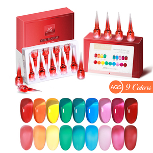 Kit de vernis à ongles en gel semi-permanent <span class=keywords><strong>hybride</strong></span> personnalisé avec logo, 15 ml, couleurs noires et rouges, fournitures pour nail art UV - Product Image 3
