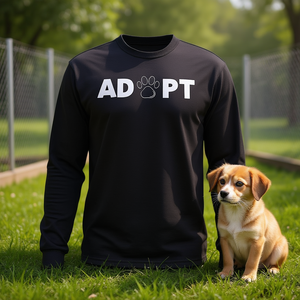 Camiseta de manga larga Adopt Pawprint para perros, gatos, refugios para mascotas y rescate - Product Image 3