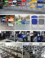 GUANGWEI Meubles d'école en gros, table et chaise pliantes modernes pour salle de classe, chaise de conférence universitaire avec tablette d'écriture