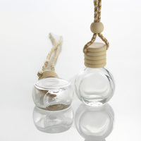 Flacon diffuseur de parfum pour voiture vide de 8 ml, en forme de diamant transparent de luxe, à suspendre