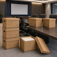 Boîtes en carton ondulé écologiques faites à la main FUJU, rangement de documents de bureau, doublure intérieure personnalisée, impression de logo, forme personnalisée, diverses formes