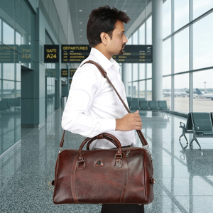 Sac à main de bureau unisexe en cuir de buffle véritable de qualité supérieure, sac de voyage multifonctionnel, accessoire de rangement portable pour l'épaule - Product Image 1