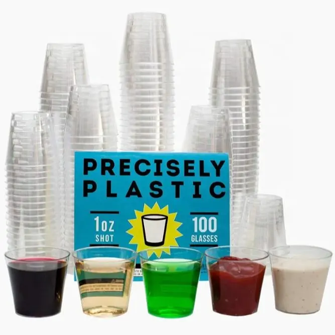 Groothandel Premium 1Oz 2Oz 3Oz 30Ml Shot Glazen Clear Sap Communie Wegwerp Plastic Bekers